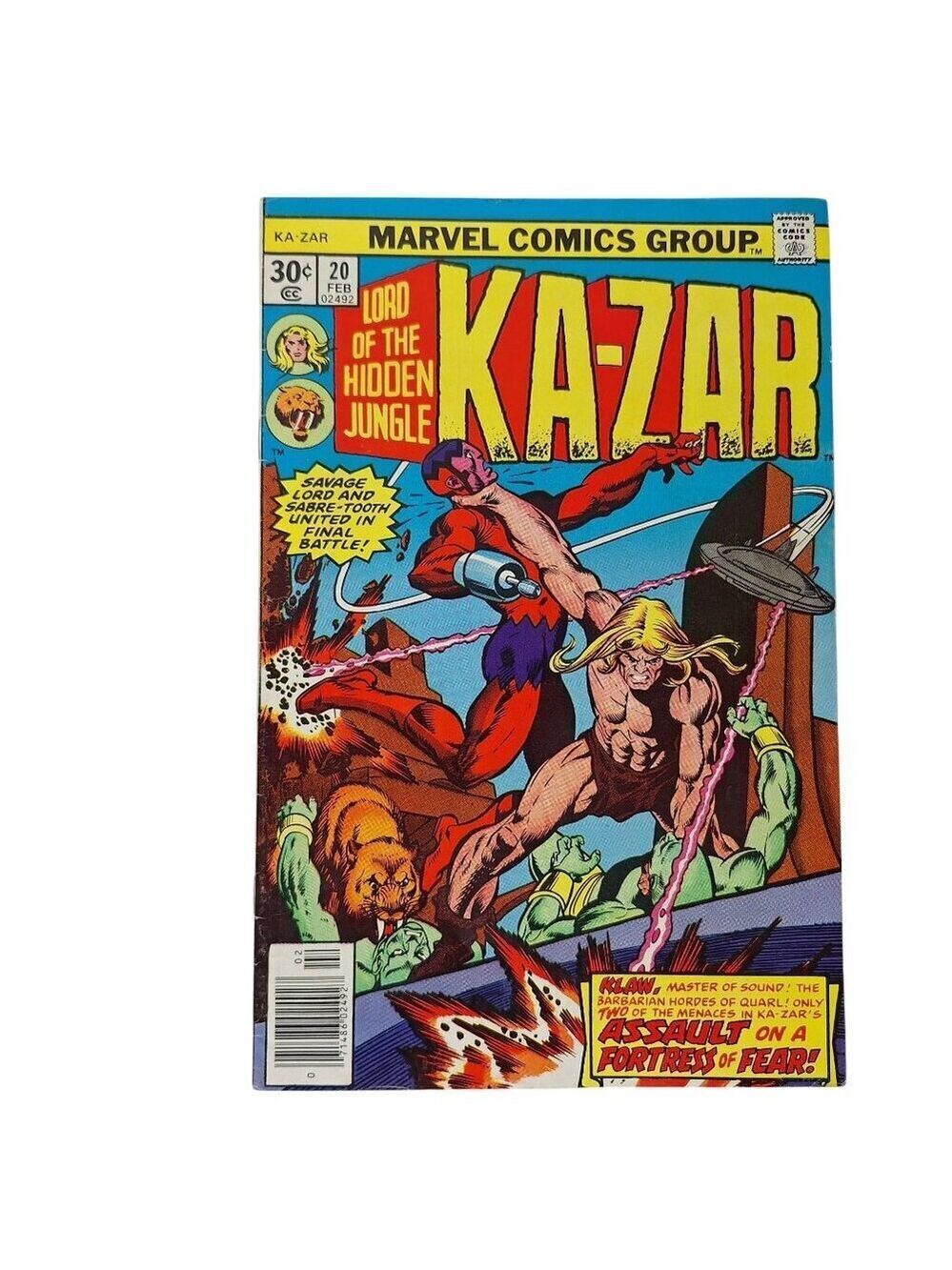 Marvel Ka Zar Lord Of The Hidden Jungle Comic Book 1977
